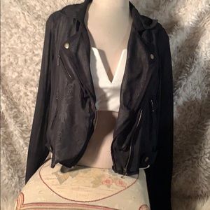 Sheer light weight jacket with White lace